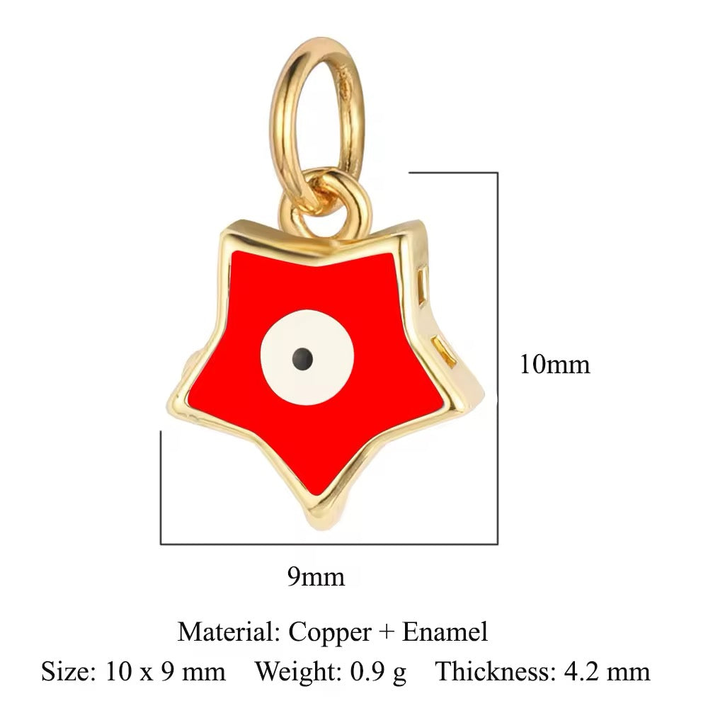 Charm bar - eye star red