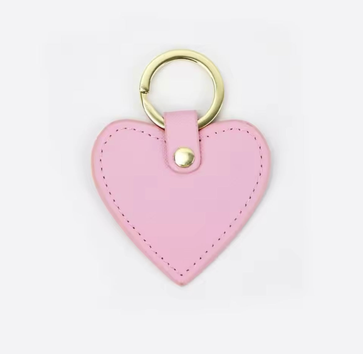 Llavero de corazon personalizado (rosa suave)