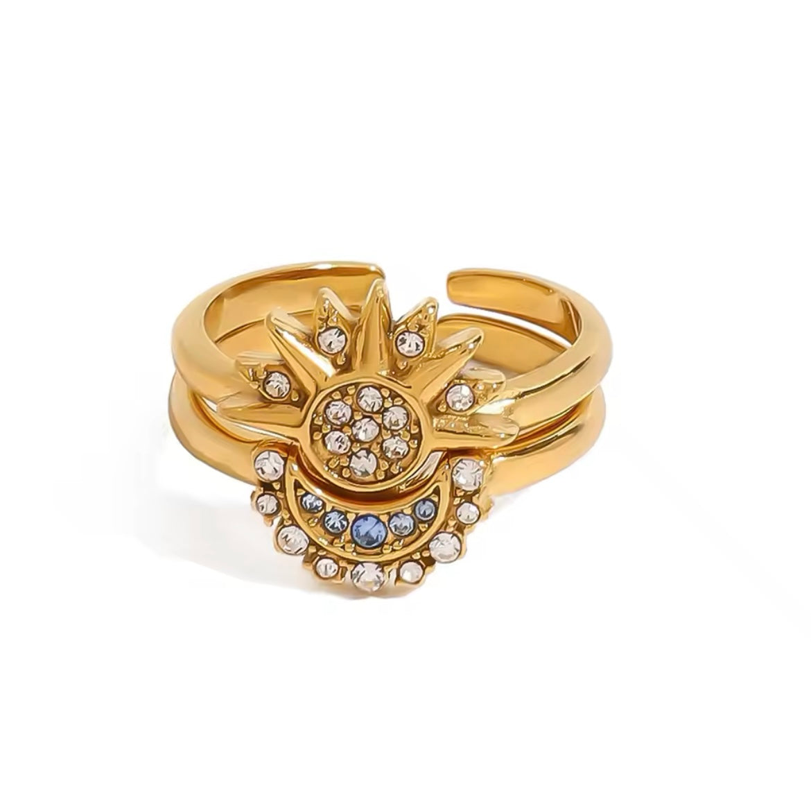 Sun and moon - Ring set (2 anillos)