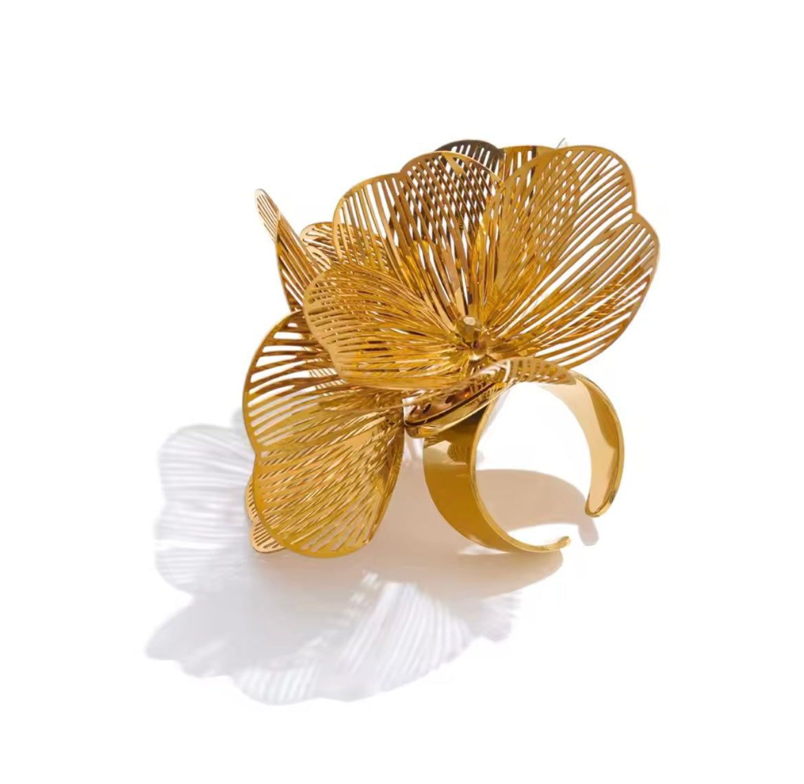 Maxi flower ring ajustable