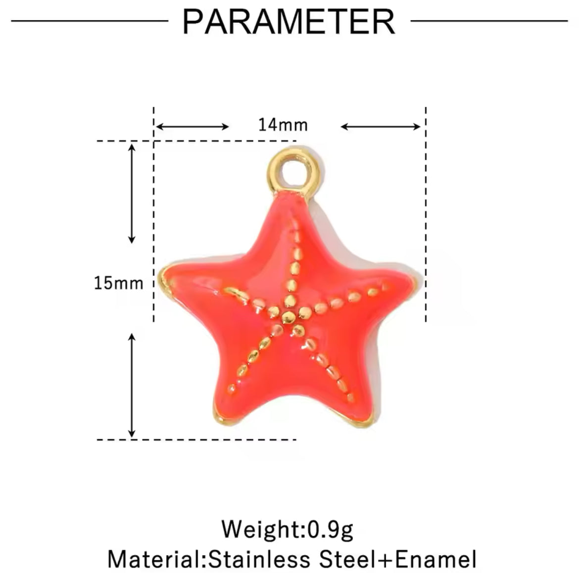 Charm bar - Sea star coral pink💧