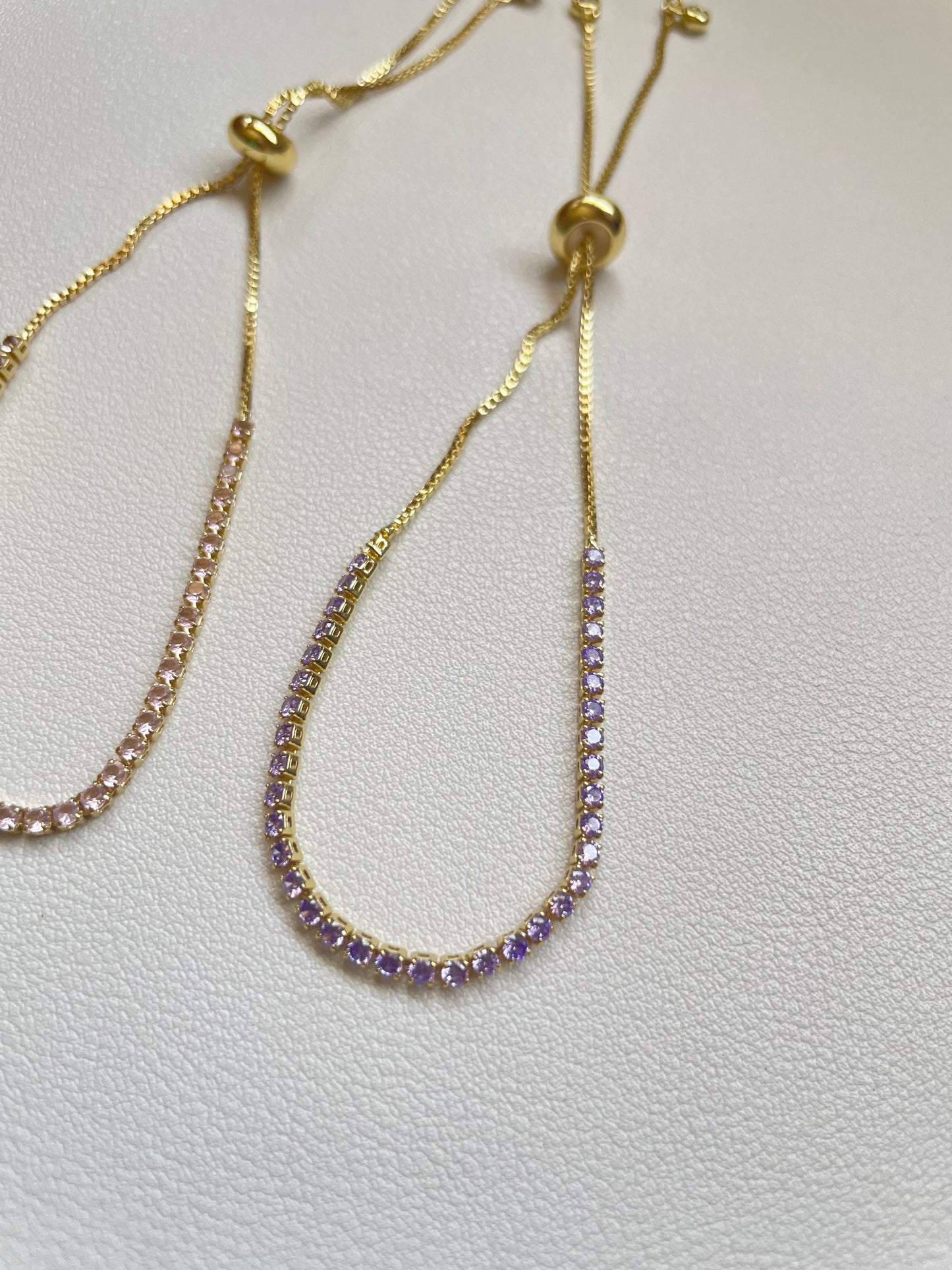 Delicate tennis bracelet