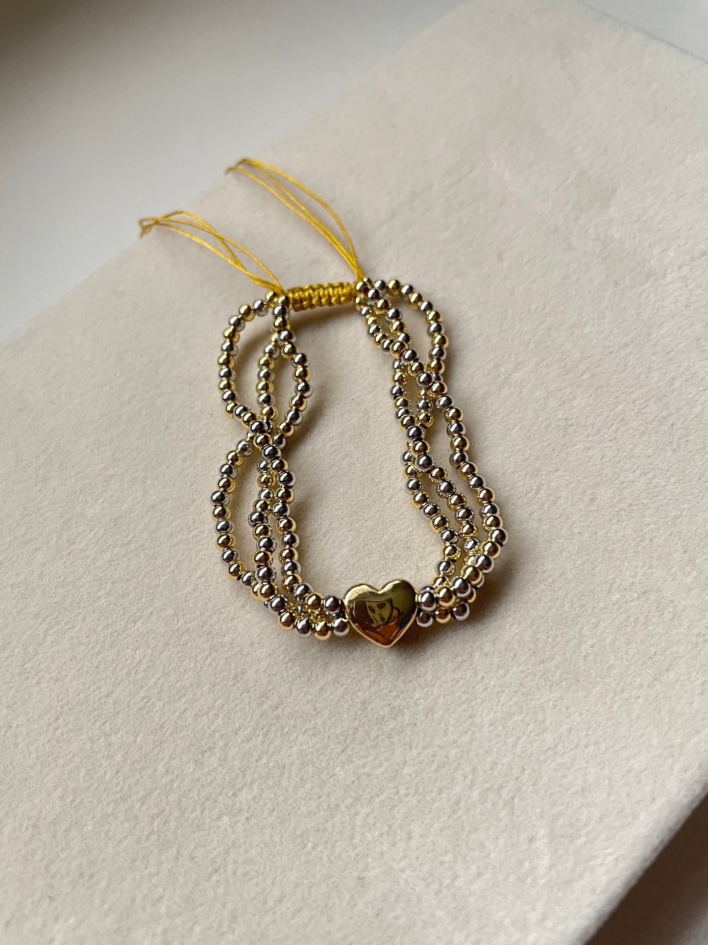 Heart bracelet doble tono