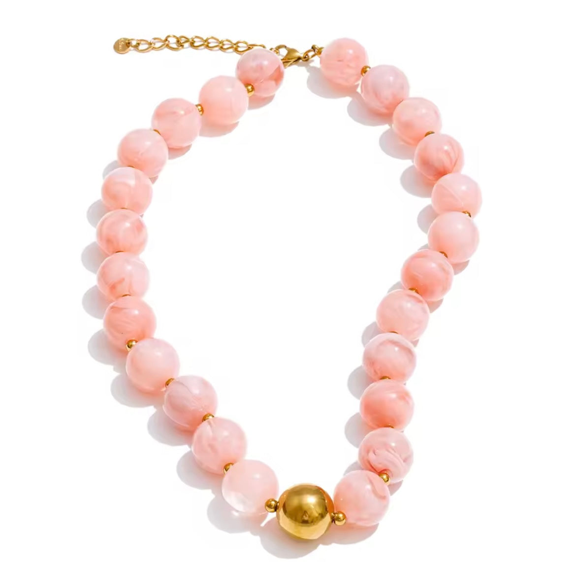 Circle resin beads set (rosado)