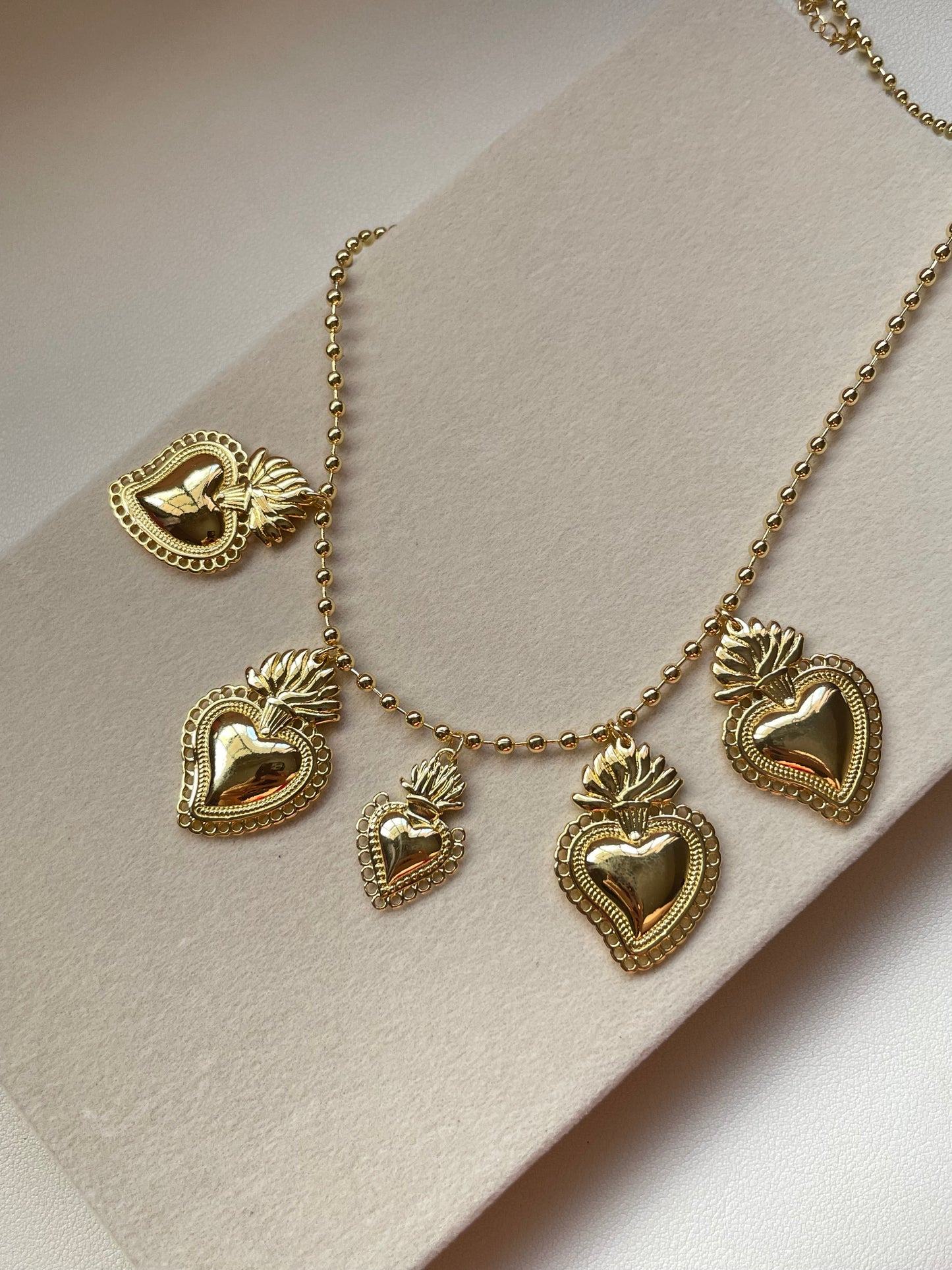 Hearts charm necklace