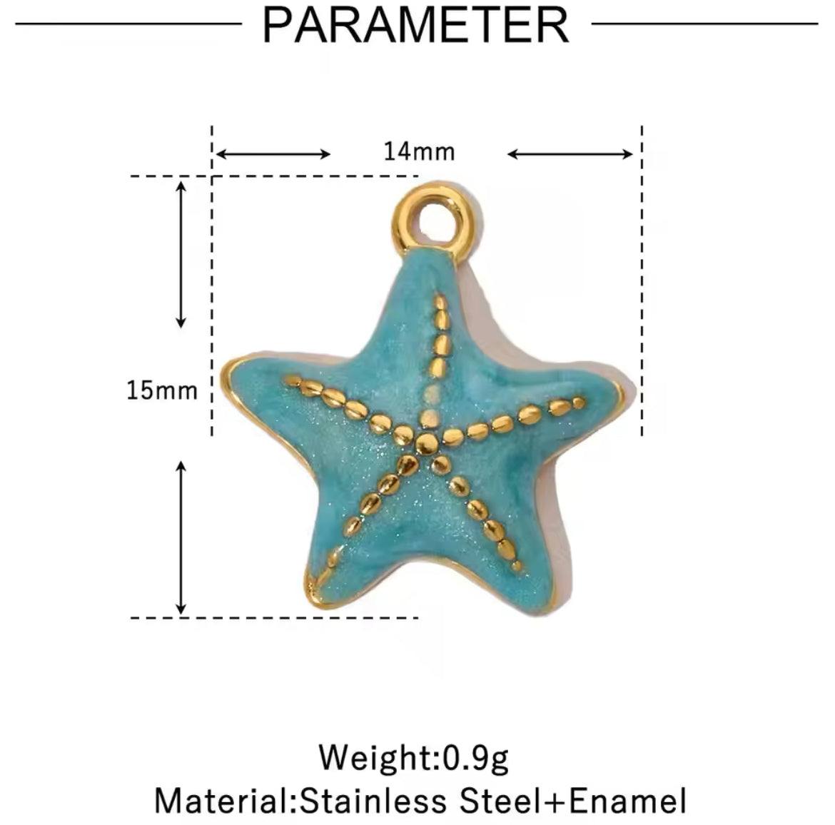 Charm bar - Sea star blue💧
