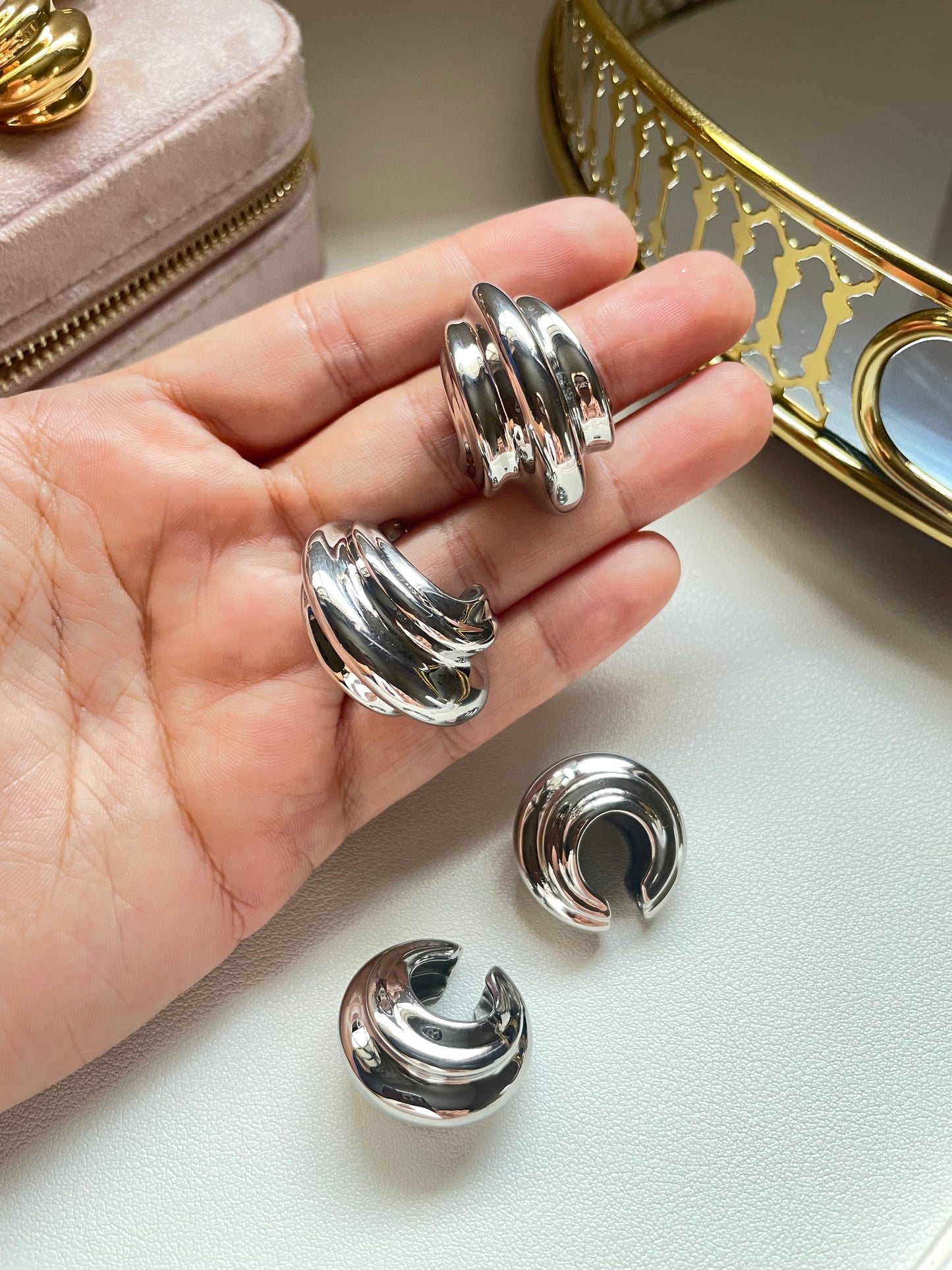 Bold earrings
