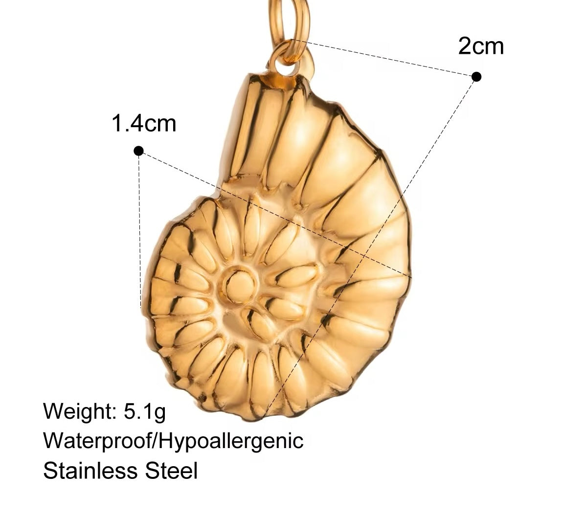 Charm bar - spiral shell💧