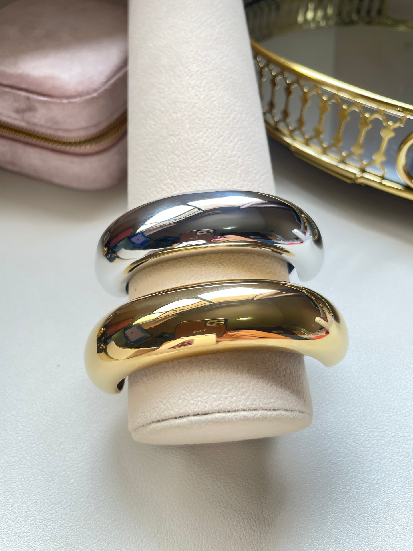 Classy Pony cuff large plateado