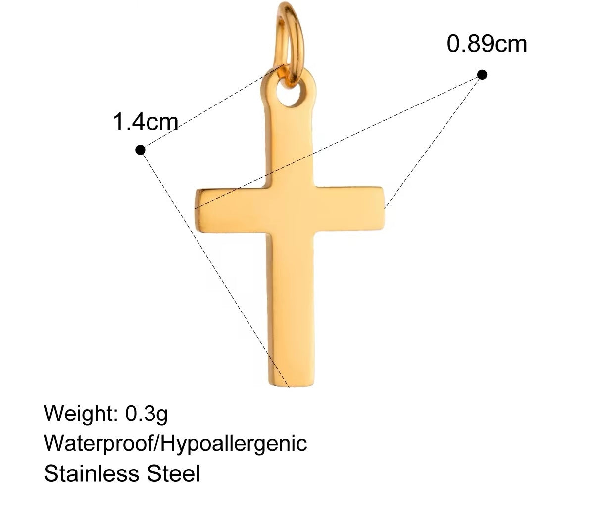 Charm bar - flat cross💧