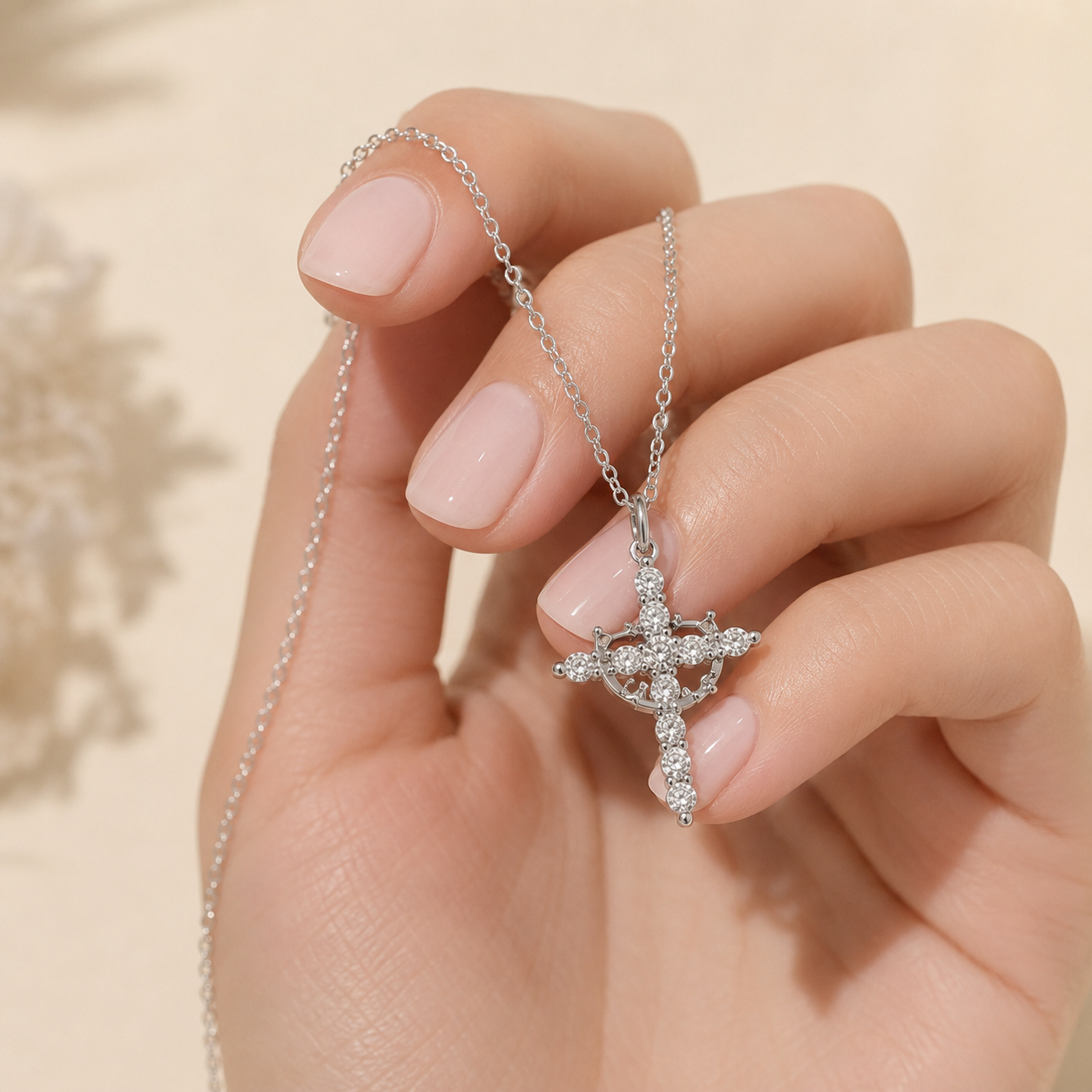 Crowned in grace necklace (silver)