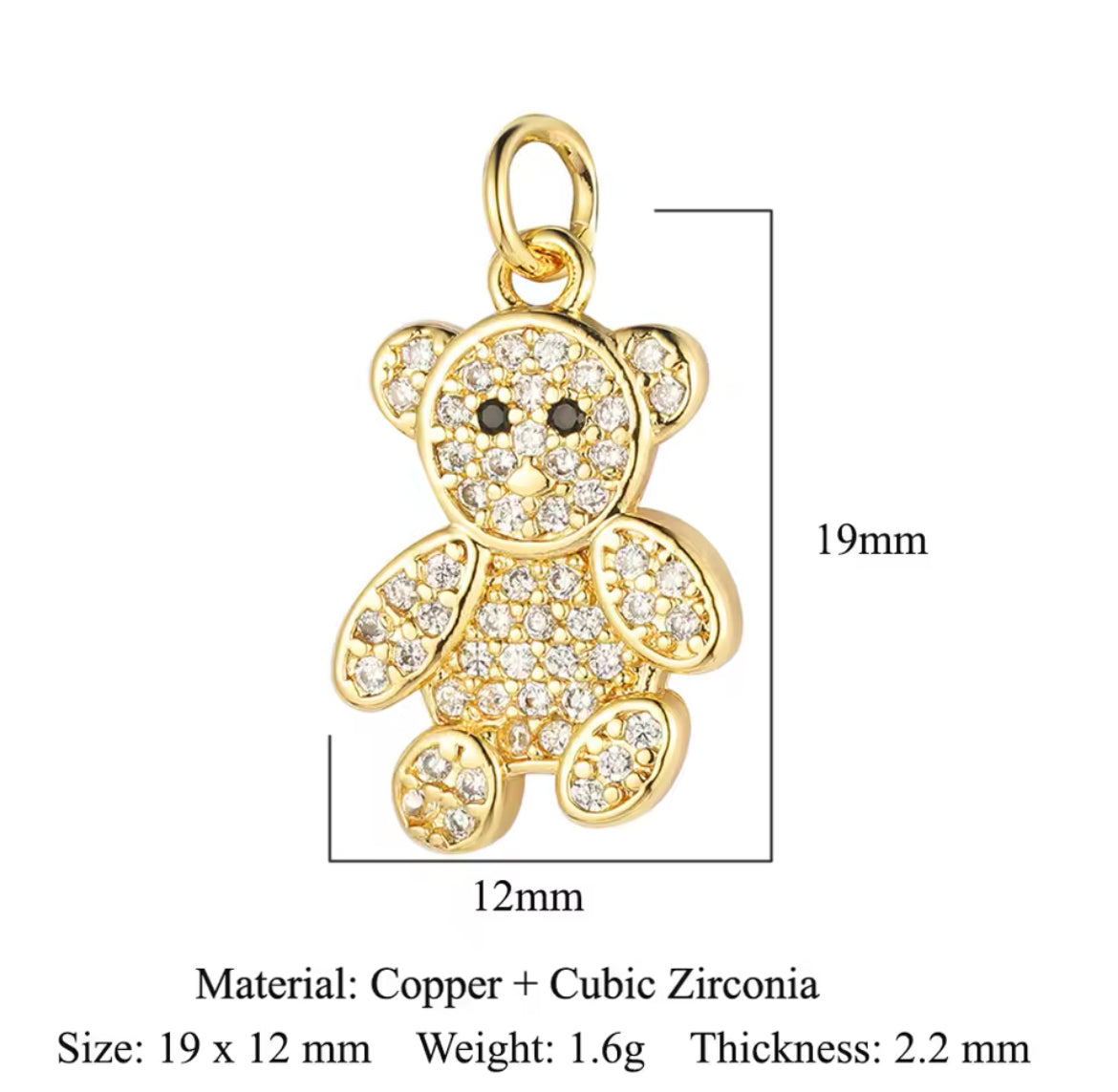 Charm bar - Teddy bear