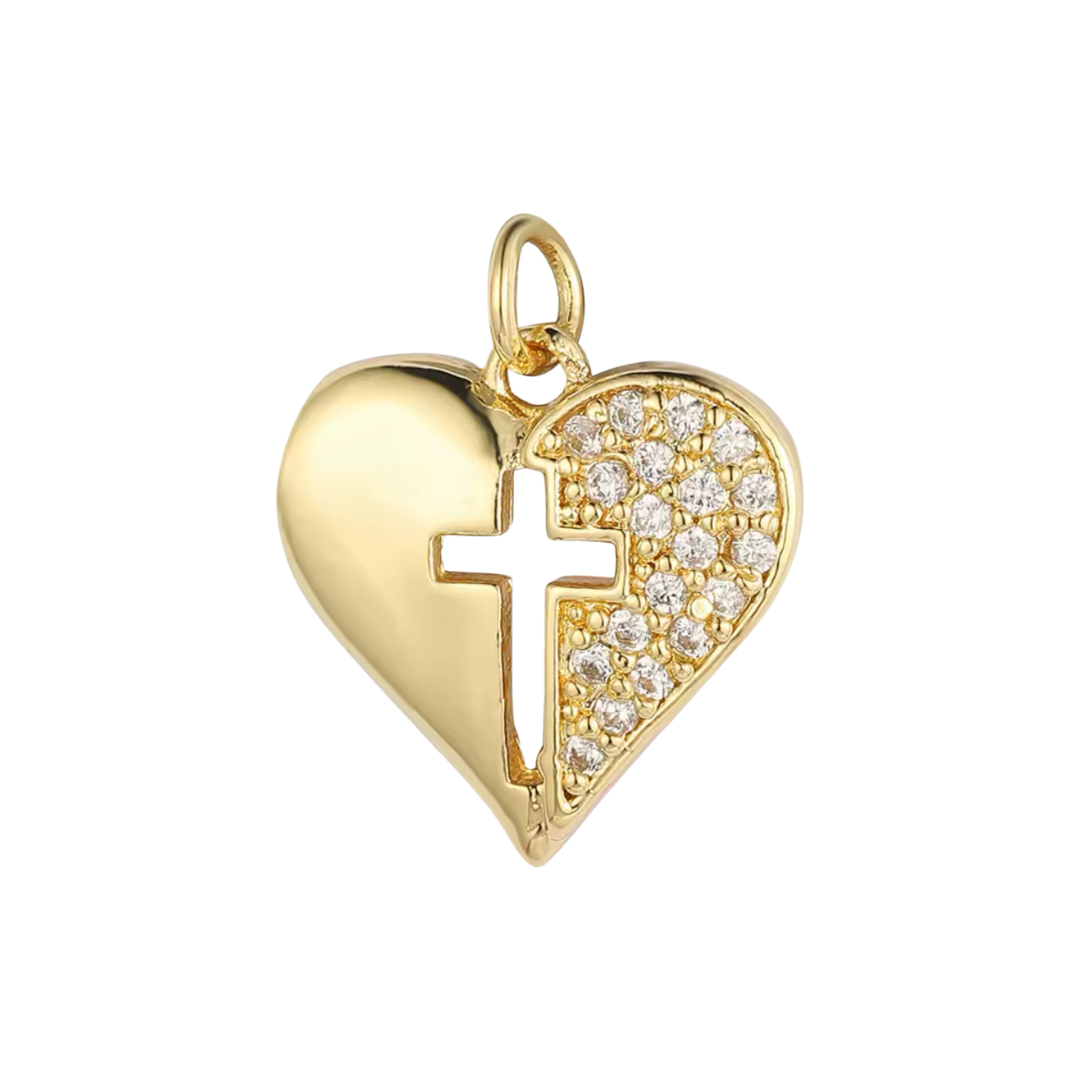 Charm bar- Cross heart