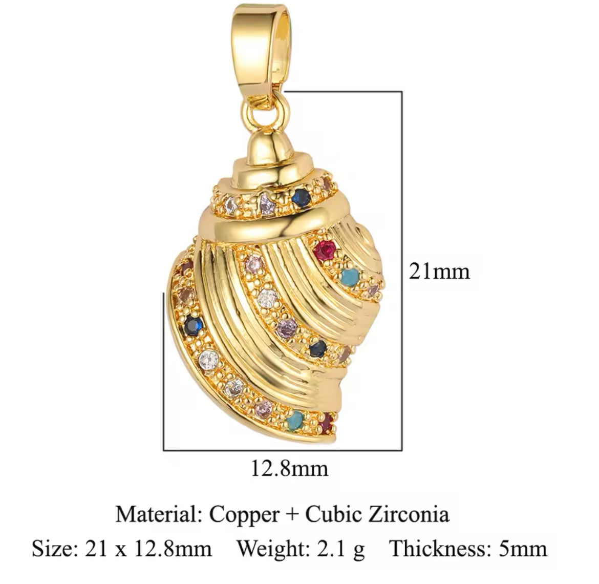 Charm bar -Shell and stones