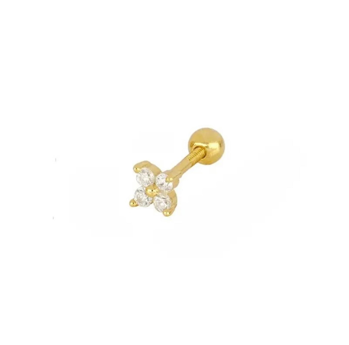 Zircon flower piercing