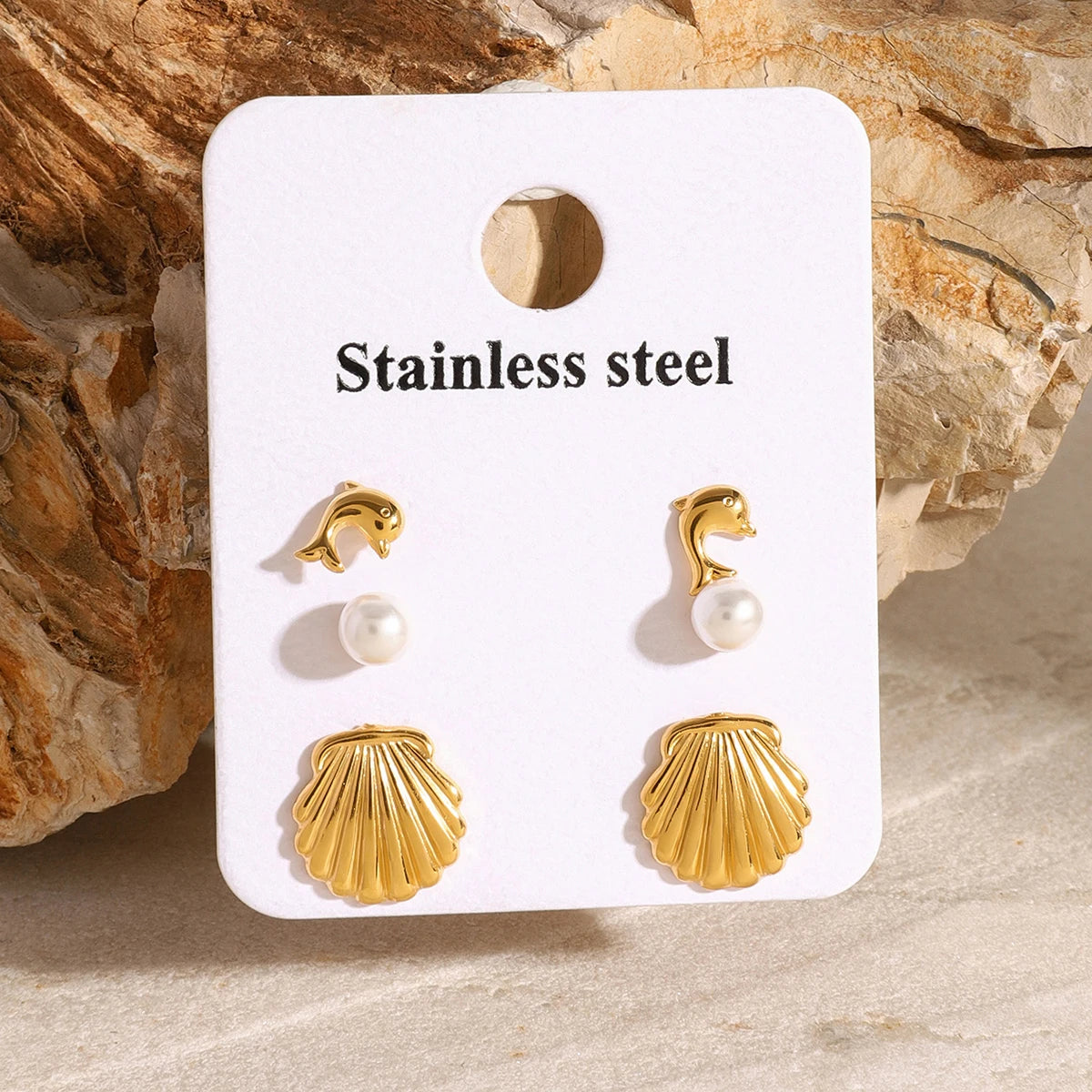 Beach earrings set (dolphin)