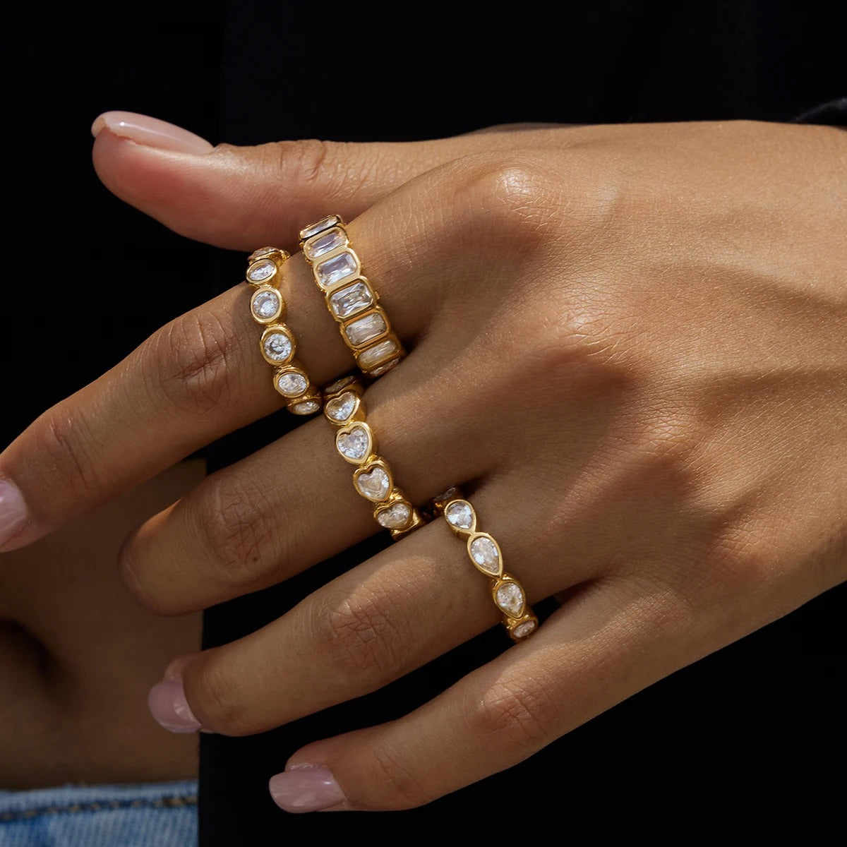 Zirconia circles ring (talla 7)
