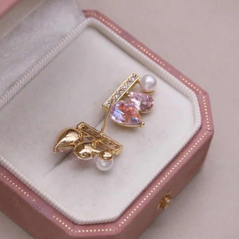 Zirconia line earrings