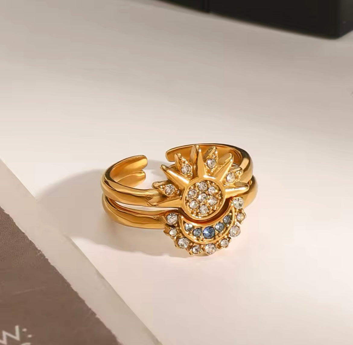 Sun and moon - Ring set (2 anillos)