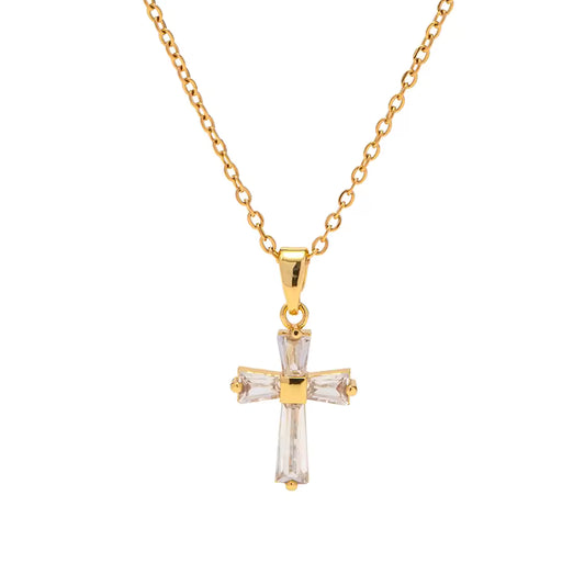 Crystal cross necklace