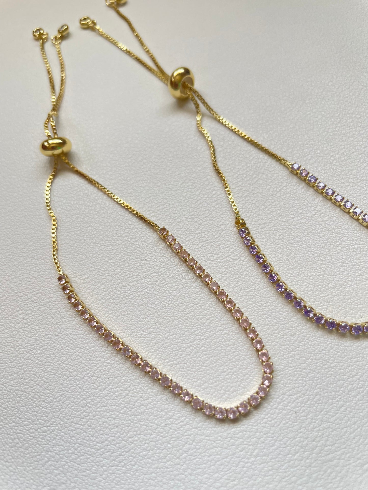 Delicate tennis bracelet