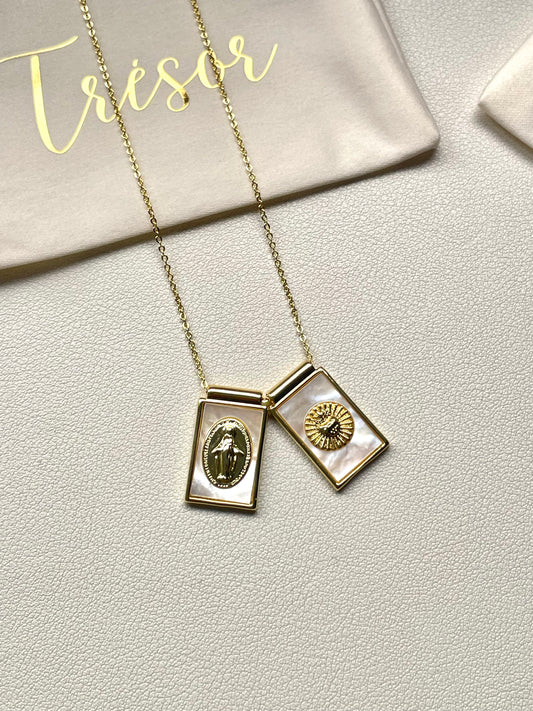 Collar religioso Virgen Maria corazon sagrado