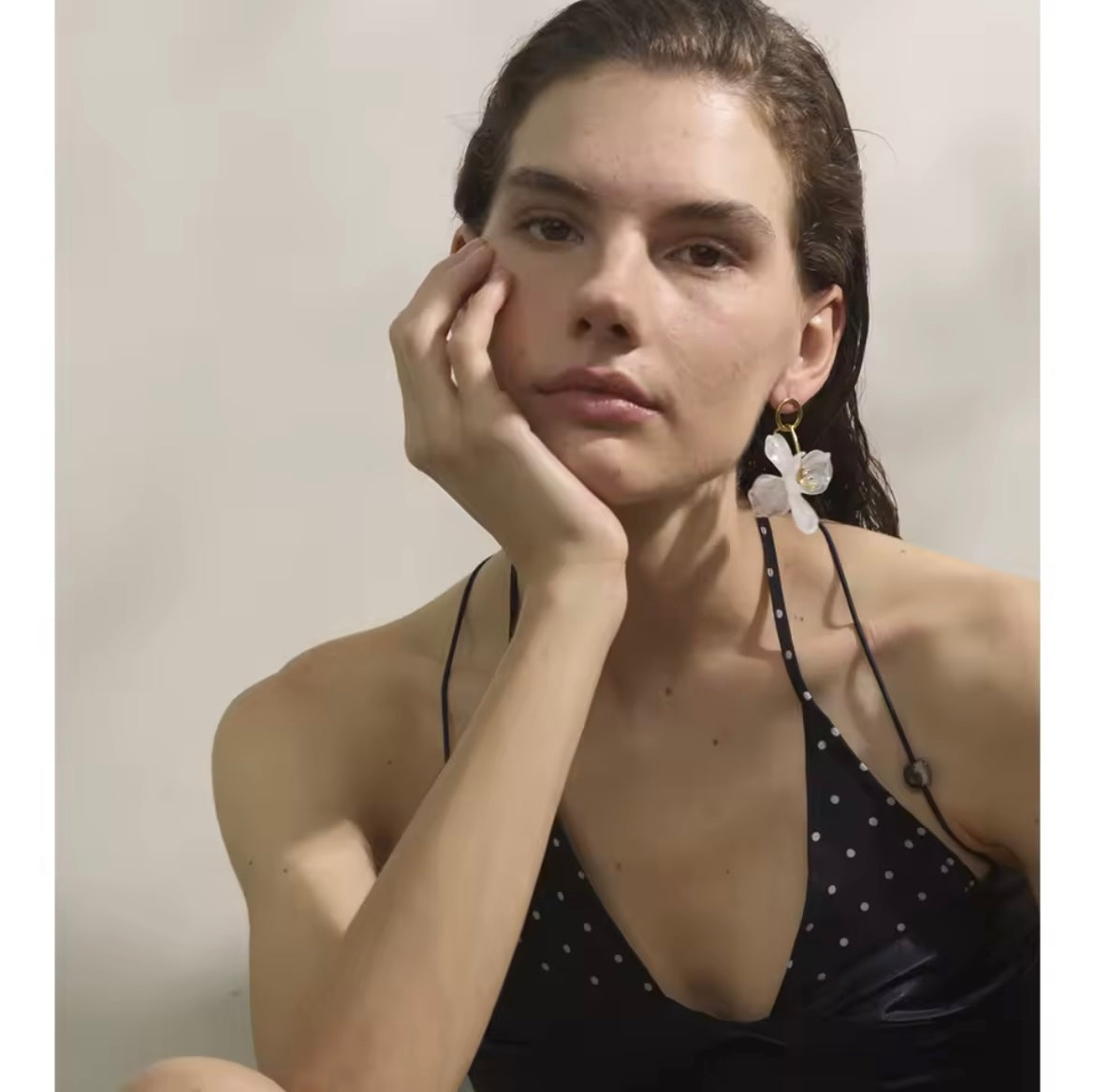 Resin flower earrings