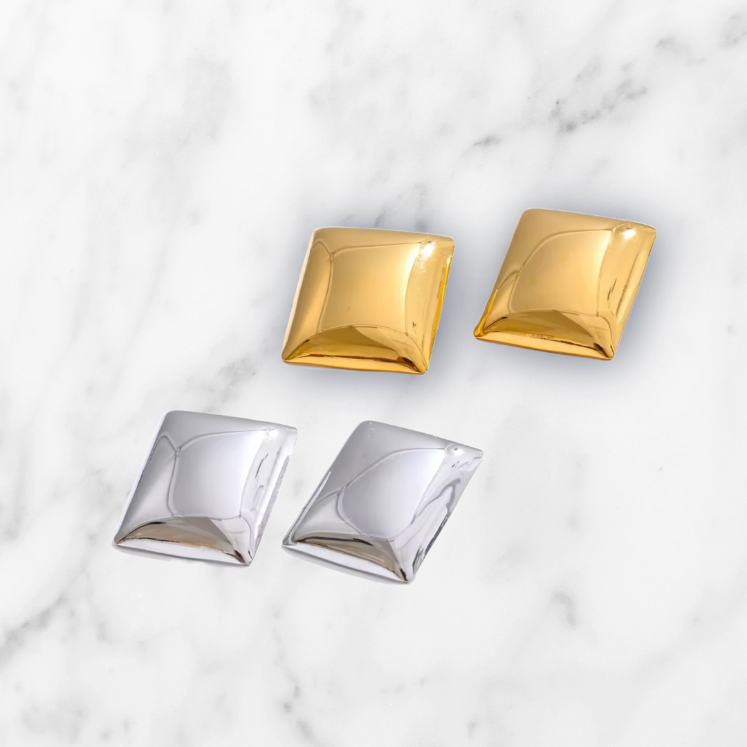 Square vintage studs