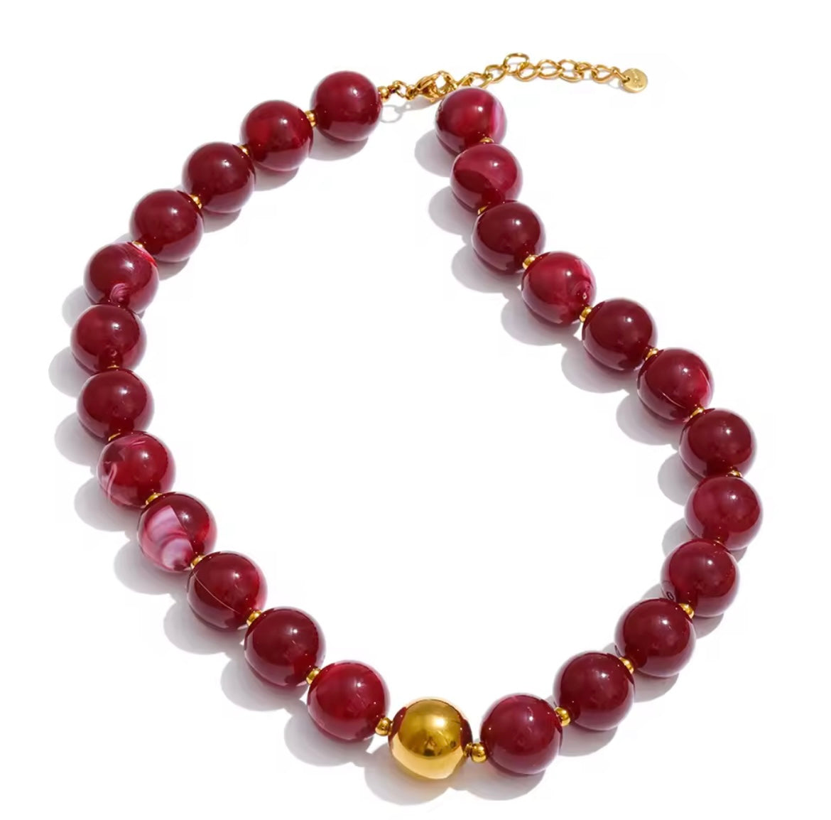 Circle resin beads set (rojo)