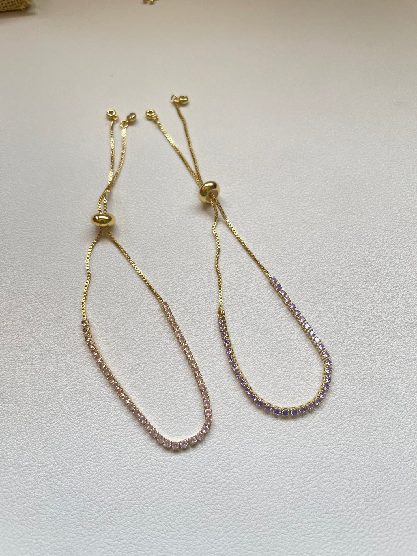 Delicate tennis bracelet