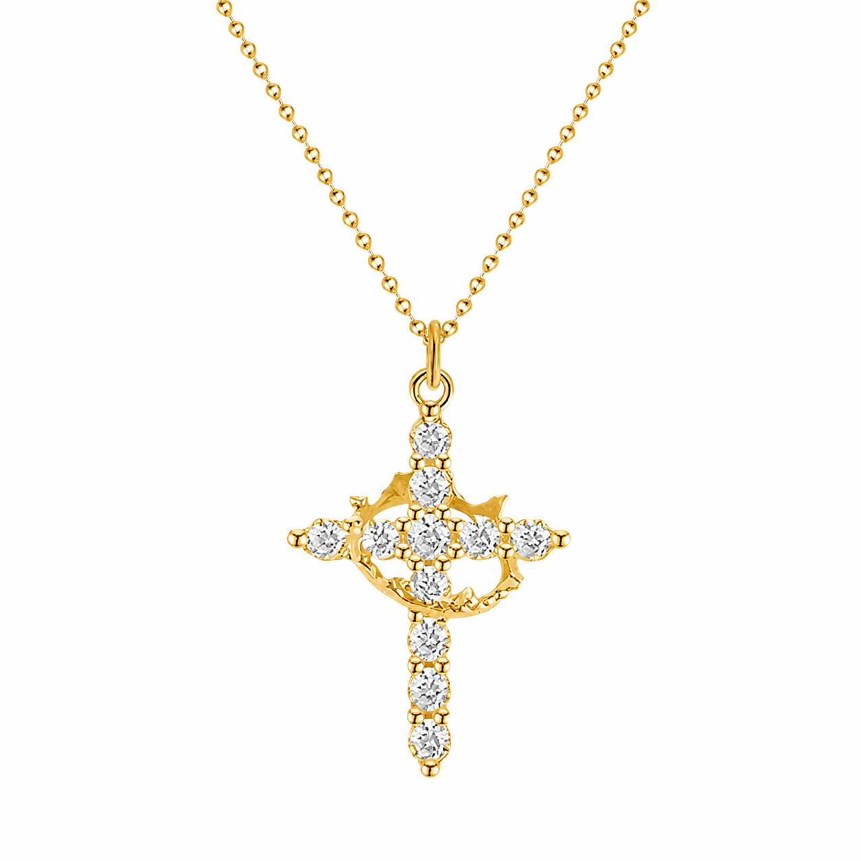 Crowned in grace necklace (gold)