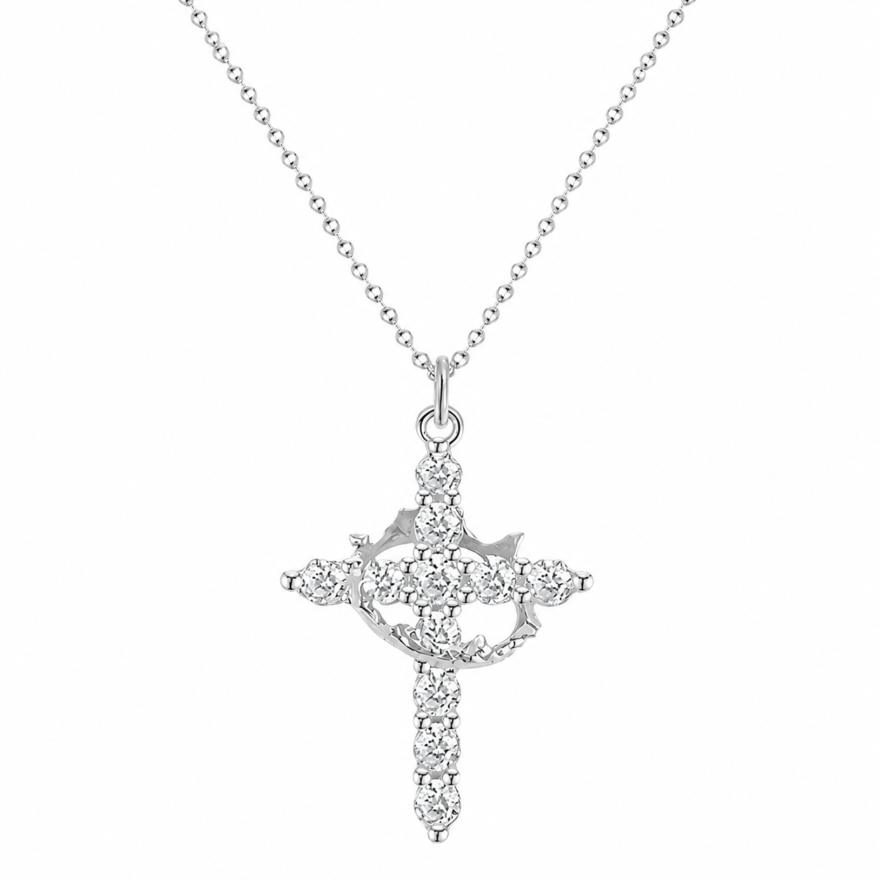 Crowned in grace necklace (silver)