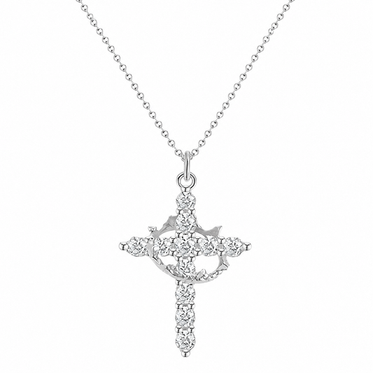 Crowned in grace necklace (silver)