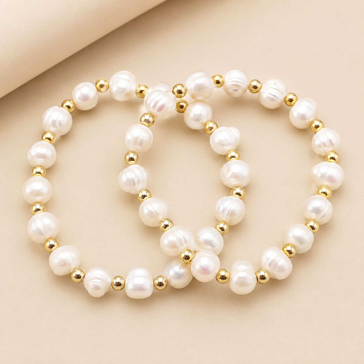 Pearl stackable elastic bracelet (individual)