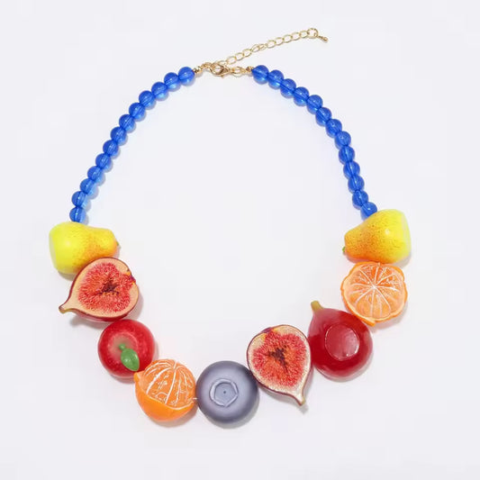 Fruits necklace (blue)