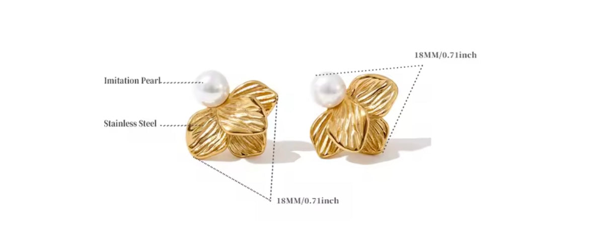 Half flower and pearls