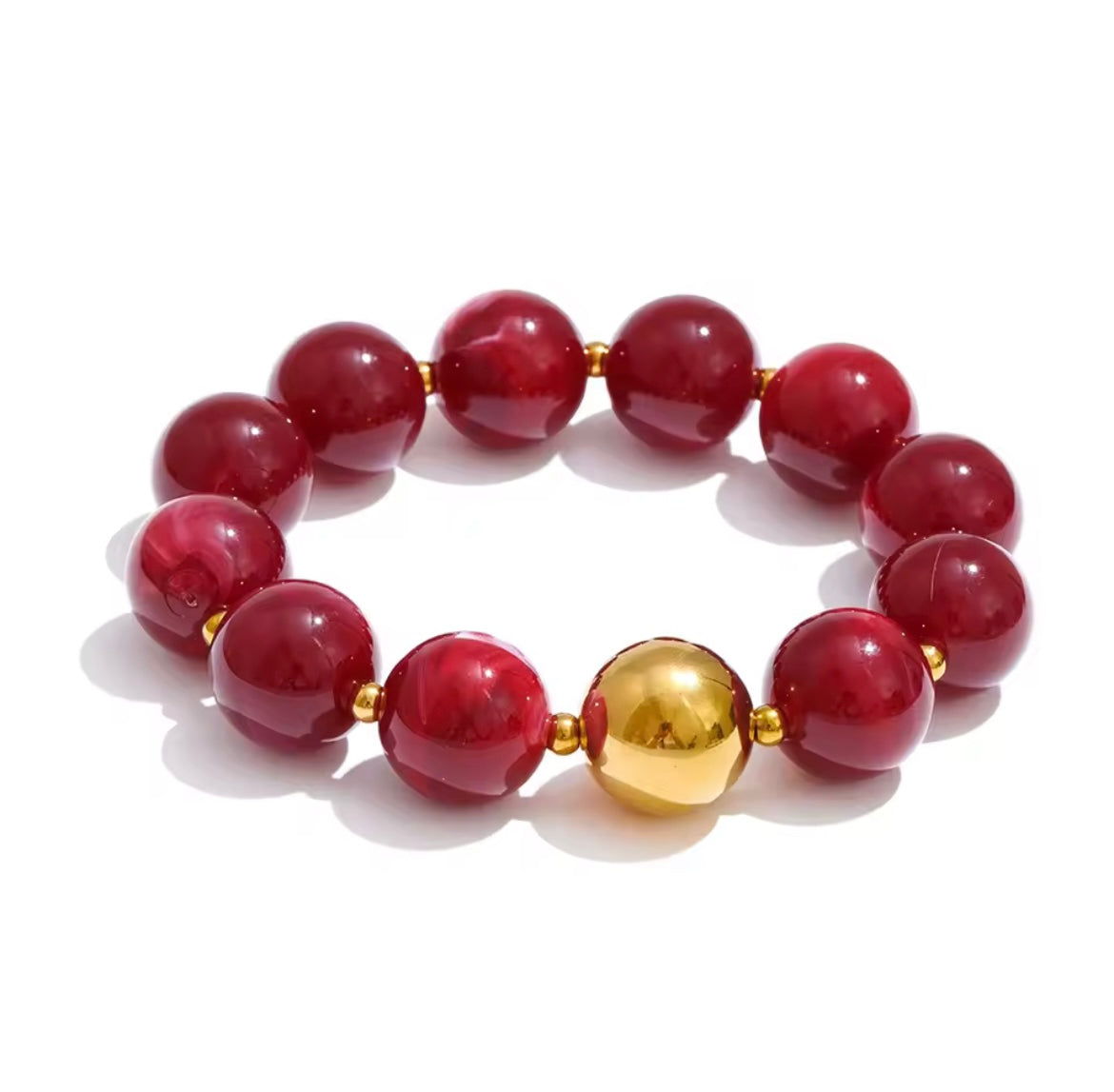 Circle resin beads set (rojo)