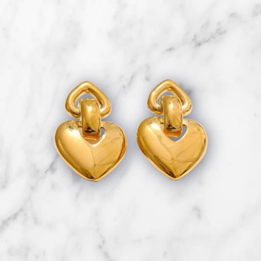 Heart vault earrings