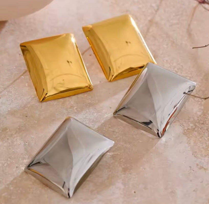 Square vintage studs