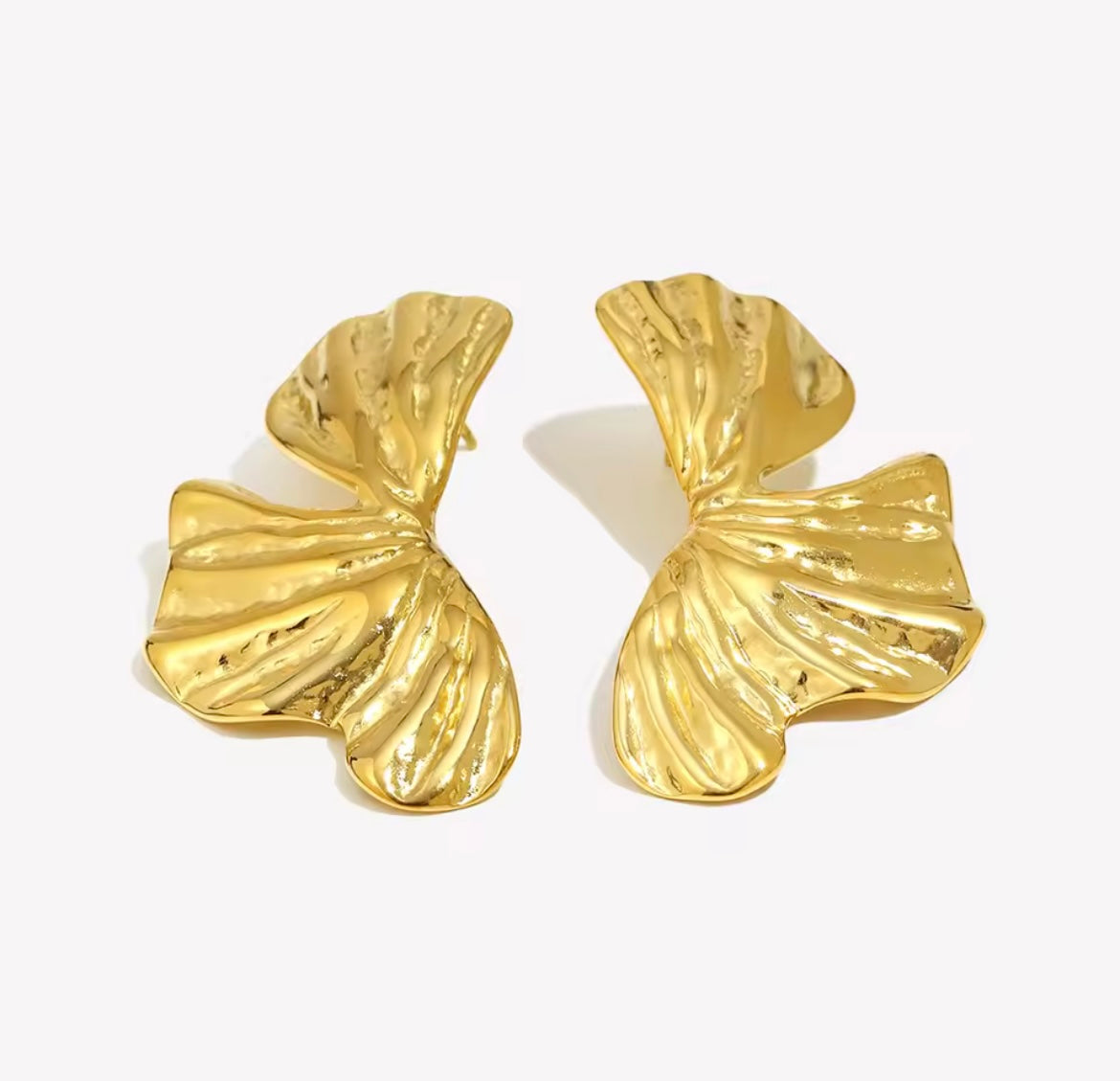 Half flower earring studs