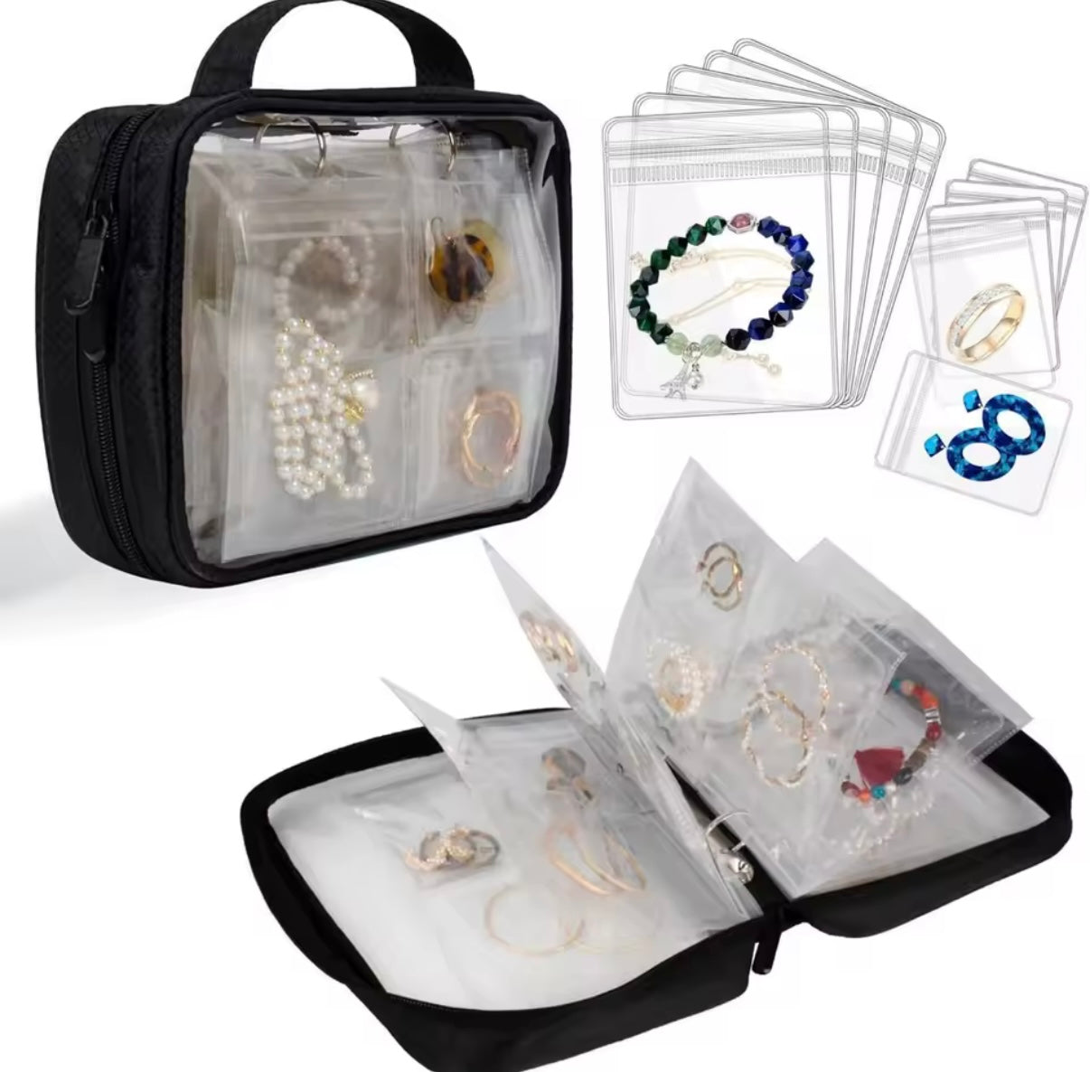 Jewelry organizer - binder (clear pvc)