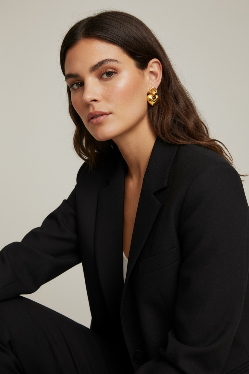 Heart vault earrings