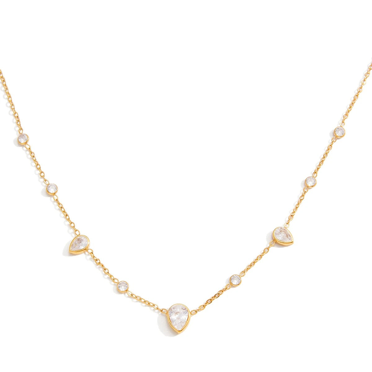 Zircon marquise necklace