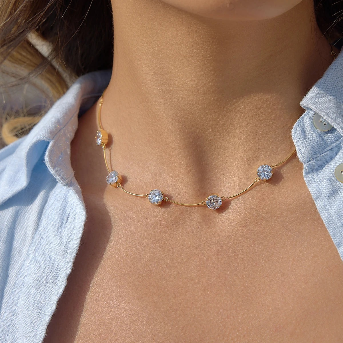 Grand zirconias necklace