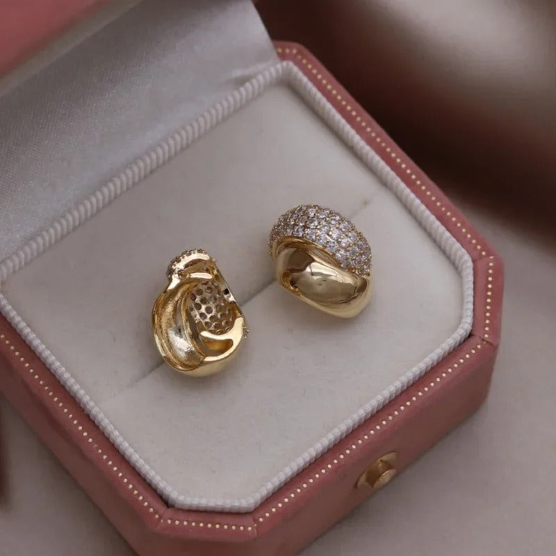 Double gold hoops