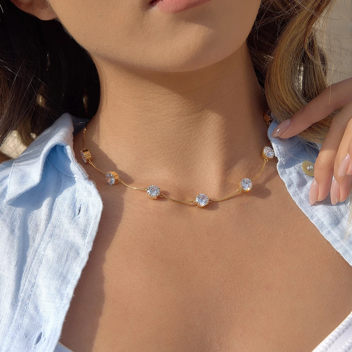 Grand zirconias necklace