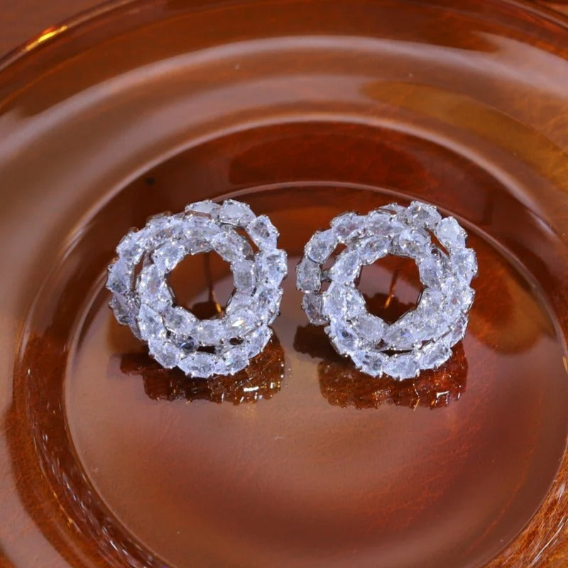 Round sparkly studs
