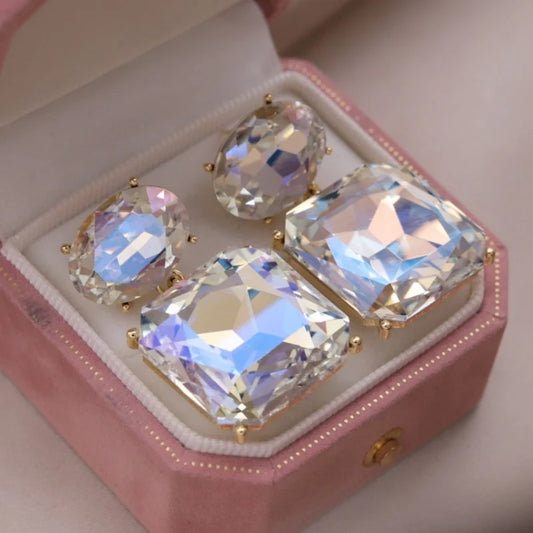 Large squared pendants (clear)