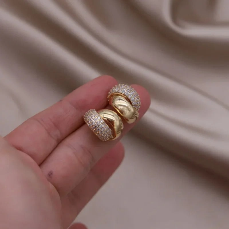 Double gold hoops