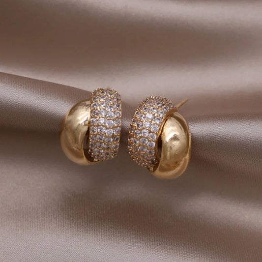 Double gold hoops